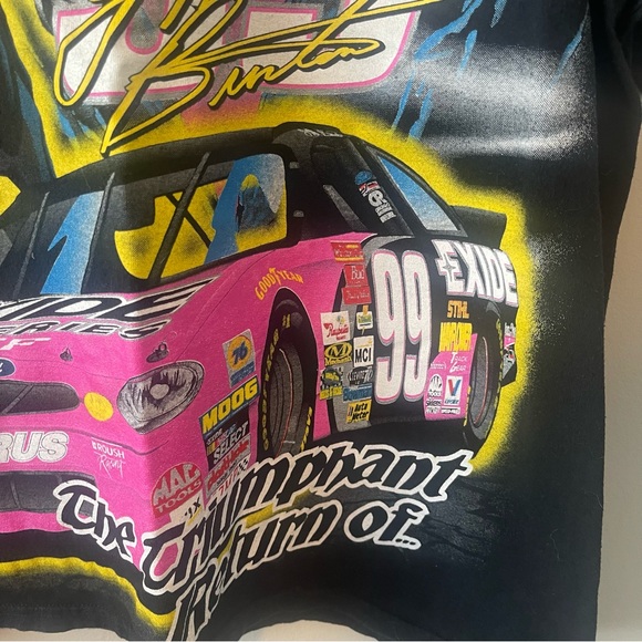 90s NASCAR Jeff Burton double sided print graphic tee L - Picture 3 of 9
